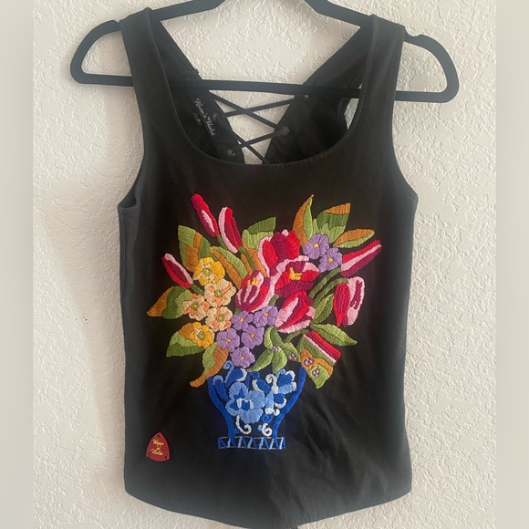 Burn N Violet Vintage Y2K Embroidered Tank - Picture 1 of 5